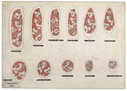Christa Ehrlich natfruitschep en zuurlepel, model 1064, Voorschoten 1930, zilver