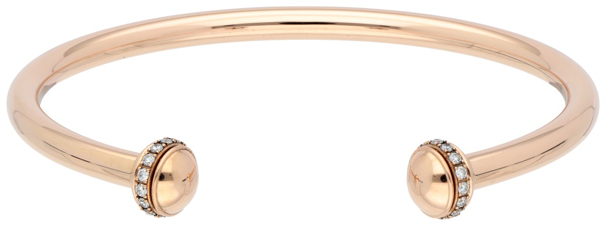 Goudwisselkantoor auction: Piaget 18K rose gold Possession spang bracelet with diamonds