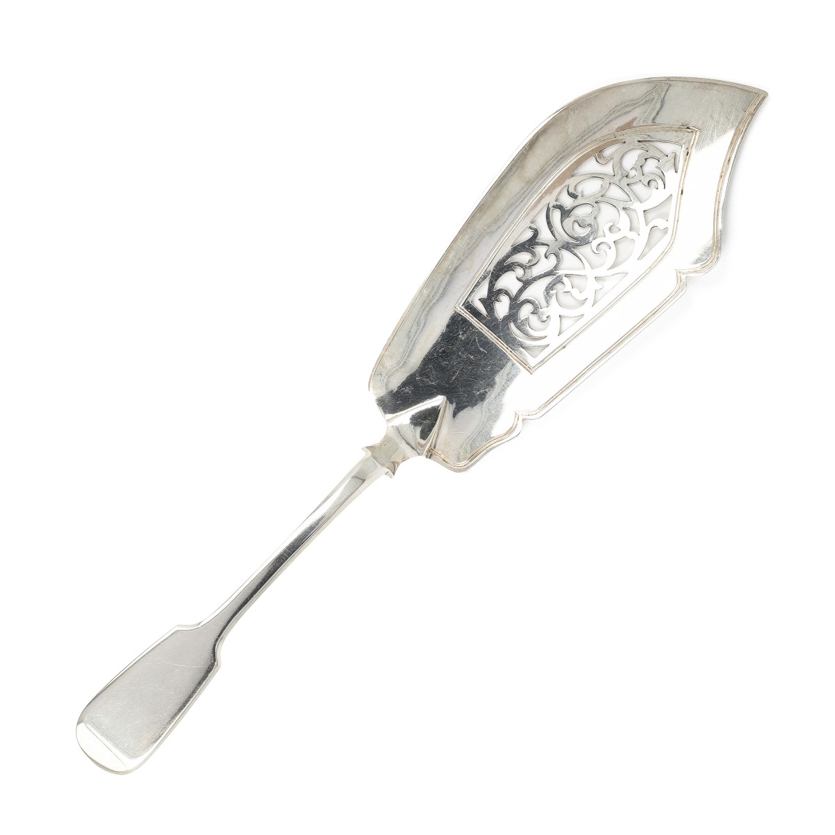 Victoriaanse visschep, Joseph & Albert Savory, Londen 1846, zilver