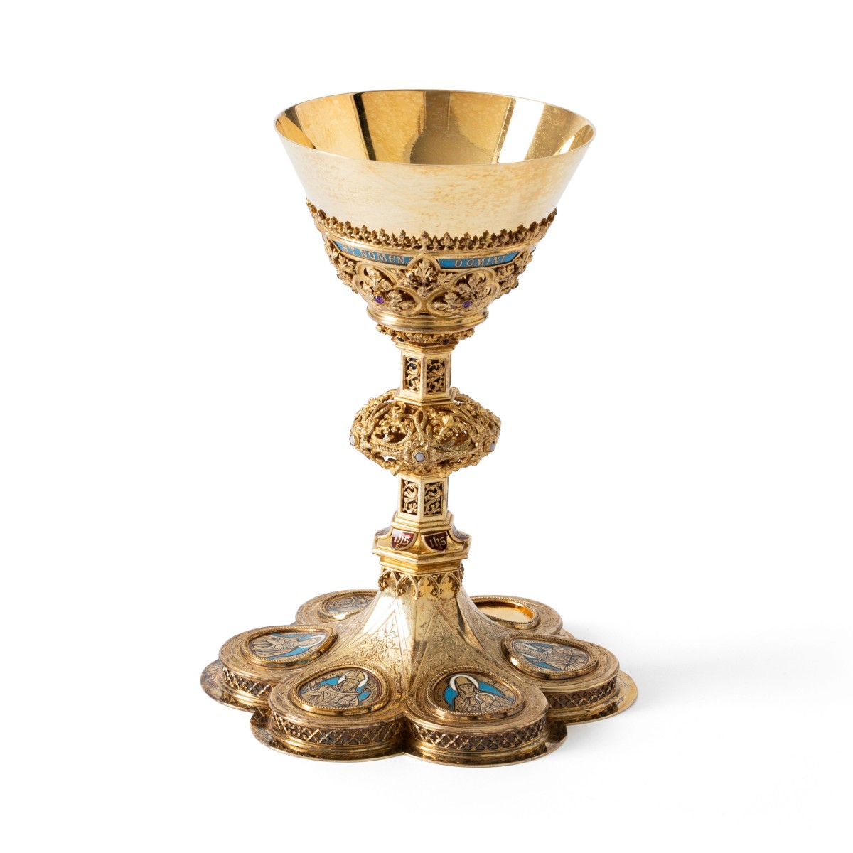 Goudwisselkantoor auction: Chalice with enamel decoration, A. Witte, Aachen 1908, silver