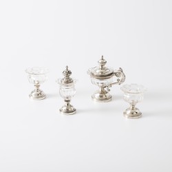 Tafelgarnituur (4), Johannes Lambertus Kroijmans, Oss / Schijndel 1847, zilver