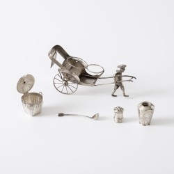 Condiment set (China Export Silver), Sheng He 勝和 / Tack Loong - TL 德龍, zilver