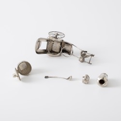 Condiment set (China Export Silver), Sheng He 勝和 / Tack Loong - TL 德龍, zilver