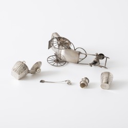 Condiment set (China Export Silver), Sheng He 勝和 / Tack Loong - TL 德龍, zilver