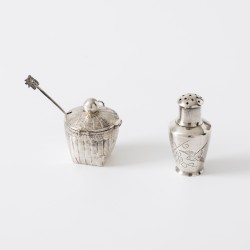 Condiment set (China Export Silver), Sheng He 勝和 / Tack Loong - TL 德龍, zilver