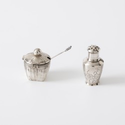 Condiment set (China Export Silver), Sheng He 勝和 / Tack Loong - TL 德龍, zilver