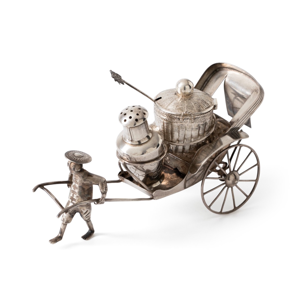 Condiment set (China Export Silver), Sheng He 勝和 / Tack Loong - TL 德龍, zilver