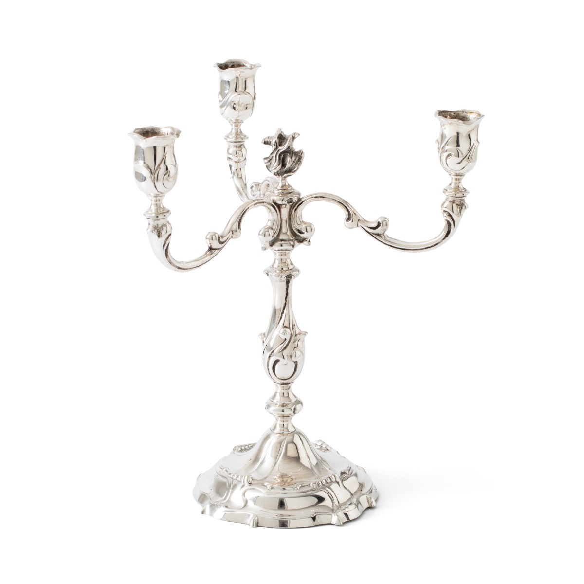 Kandelaar, Zaanlandse Zilversmederij, Haarlem 1972, zilver