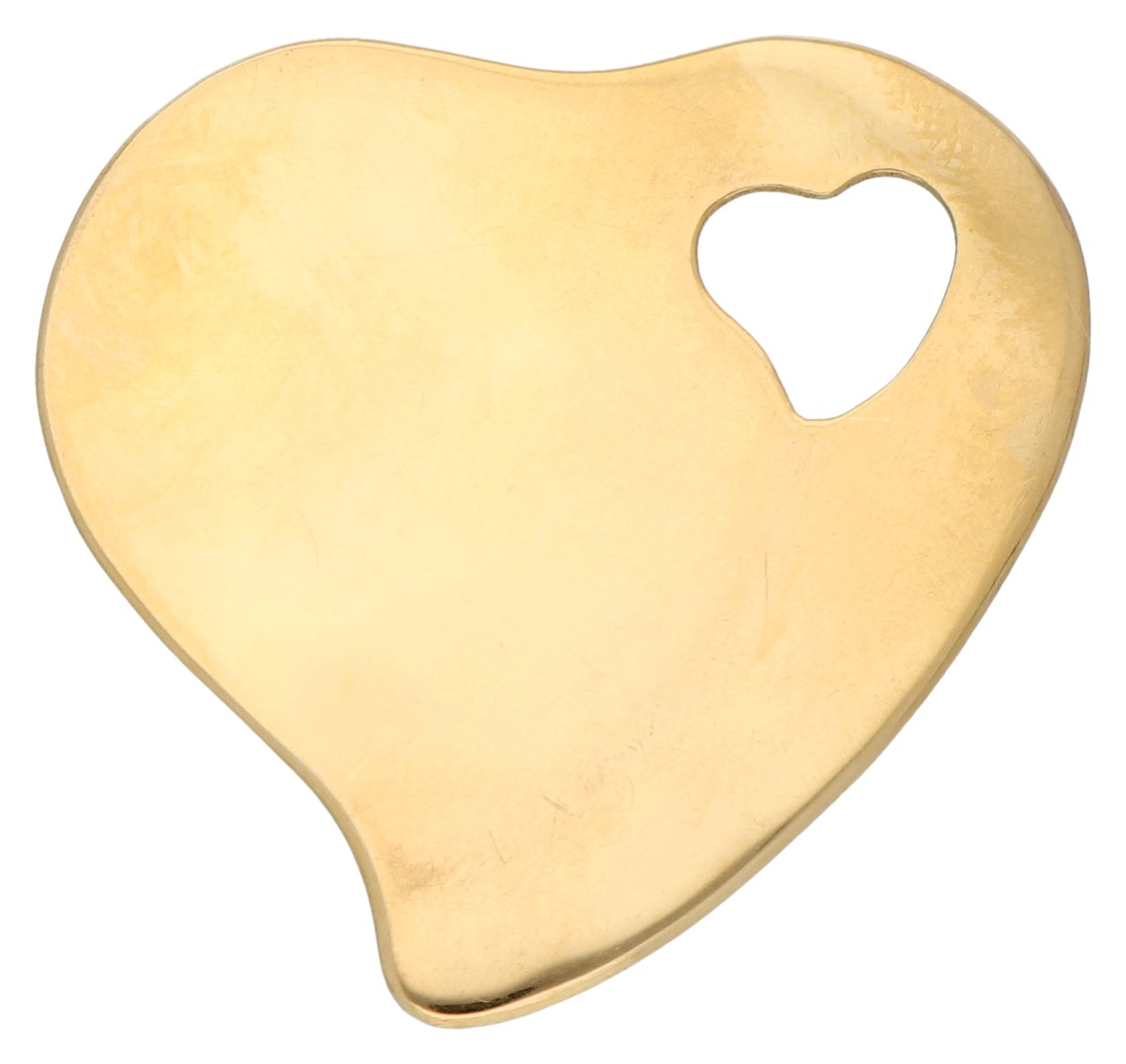 Rosa Bisbe 18K geelgouden harthanger