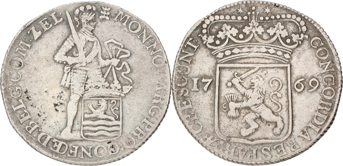 Goudwisselkantoor auction: Zilveren Dukaat. Zeeland. 1769. F / VF.