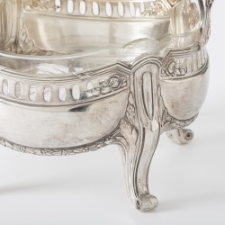 Art Nouveau schaal, Lutz & Weiß, Pforzheim ca. 1900, zilver