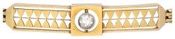 14K geelgouden armband bezet met ca. 0.20 ct. diamant