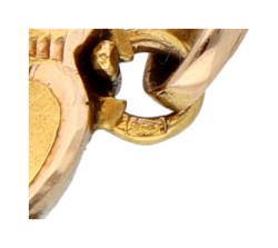 14K geelgouden medaillon bezet met diamant