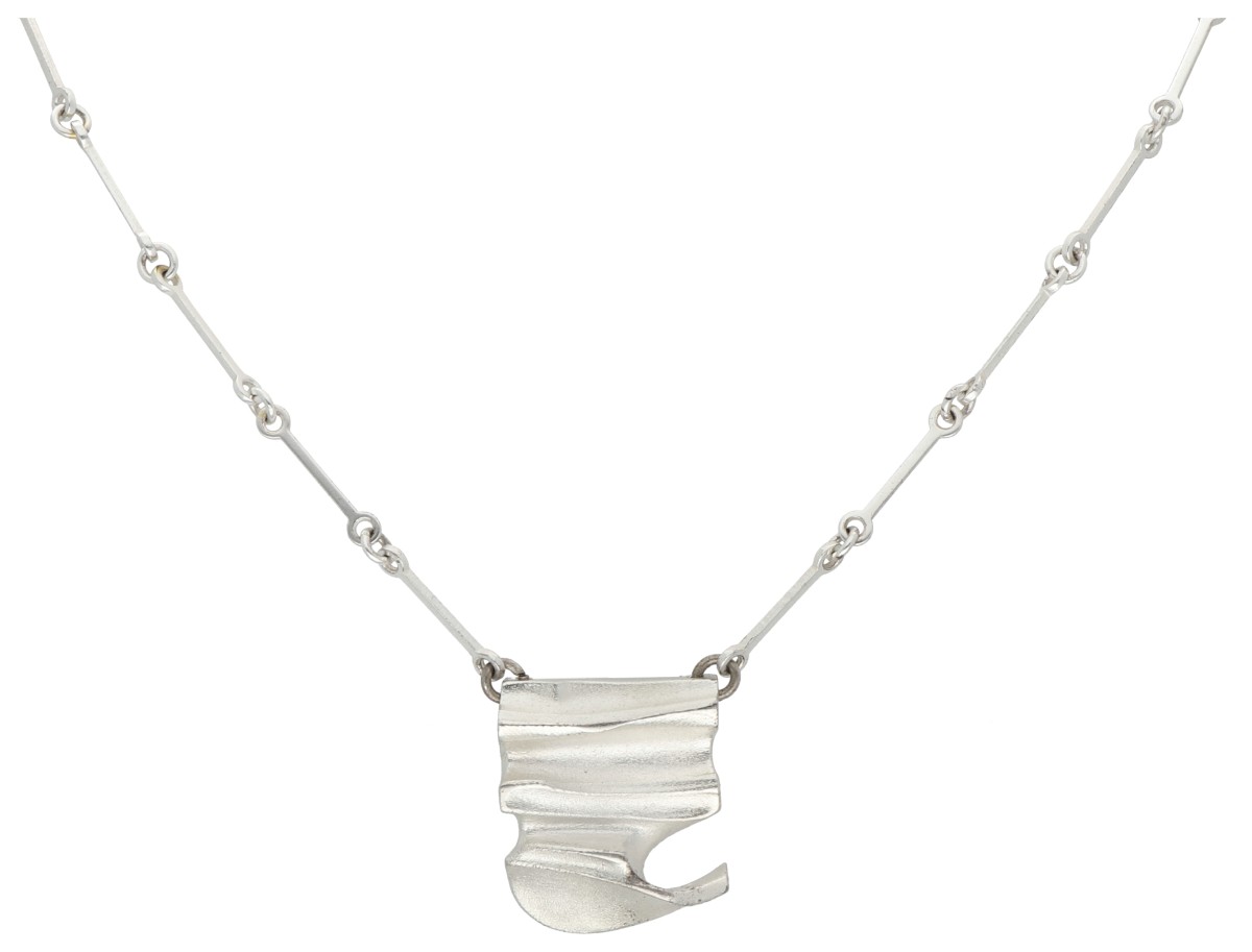 Lapponia sterling zilveren 'Space Age' collier door Björn Weckström