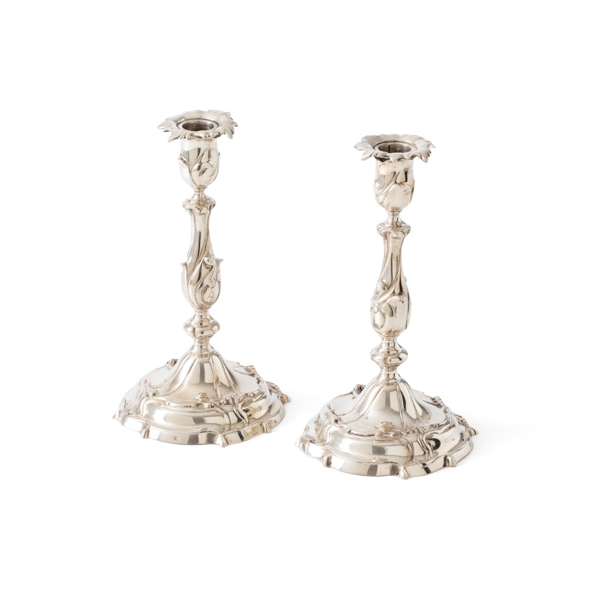 Kandelaars (2), J.M. van Kempen & Zonen, Voorschoten 1906, zilver