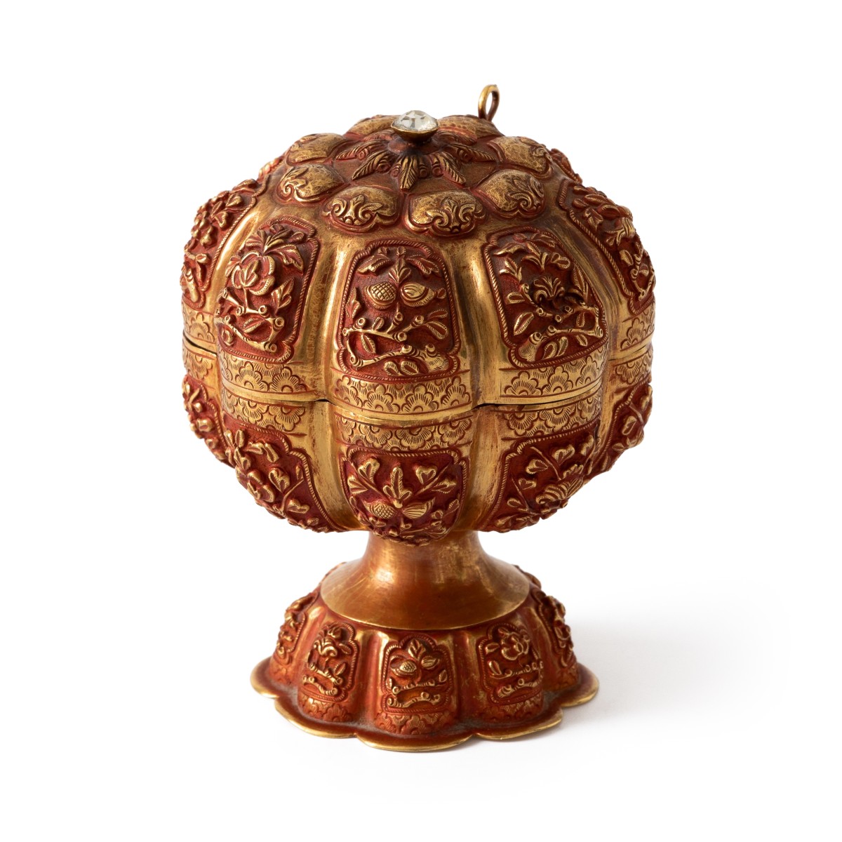 Goudwisselkantoor auction: Betel nut box / betel box, Cambodia early 20th century, gold
