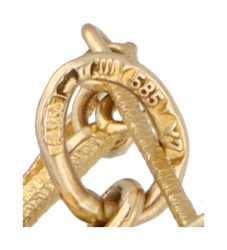 Lapponia 14K geelgouden collier met kruis hanger