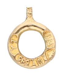 Lapponia 14K geelgouden collier met kruis hanger