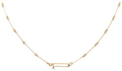 Lapponia 14K geelgouden collier met kruis hanger