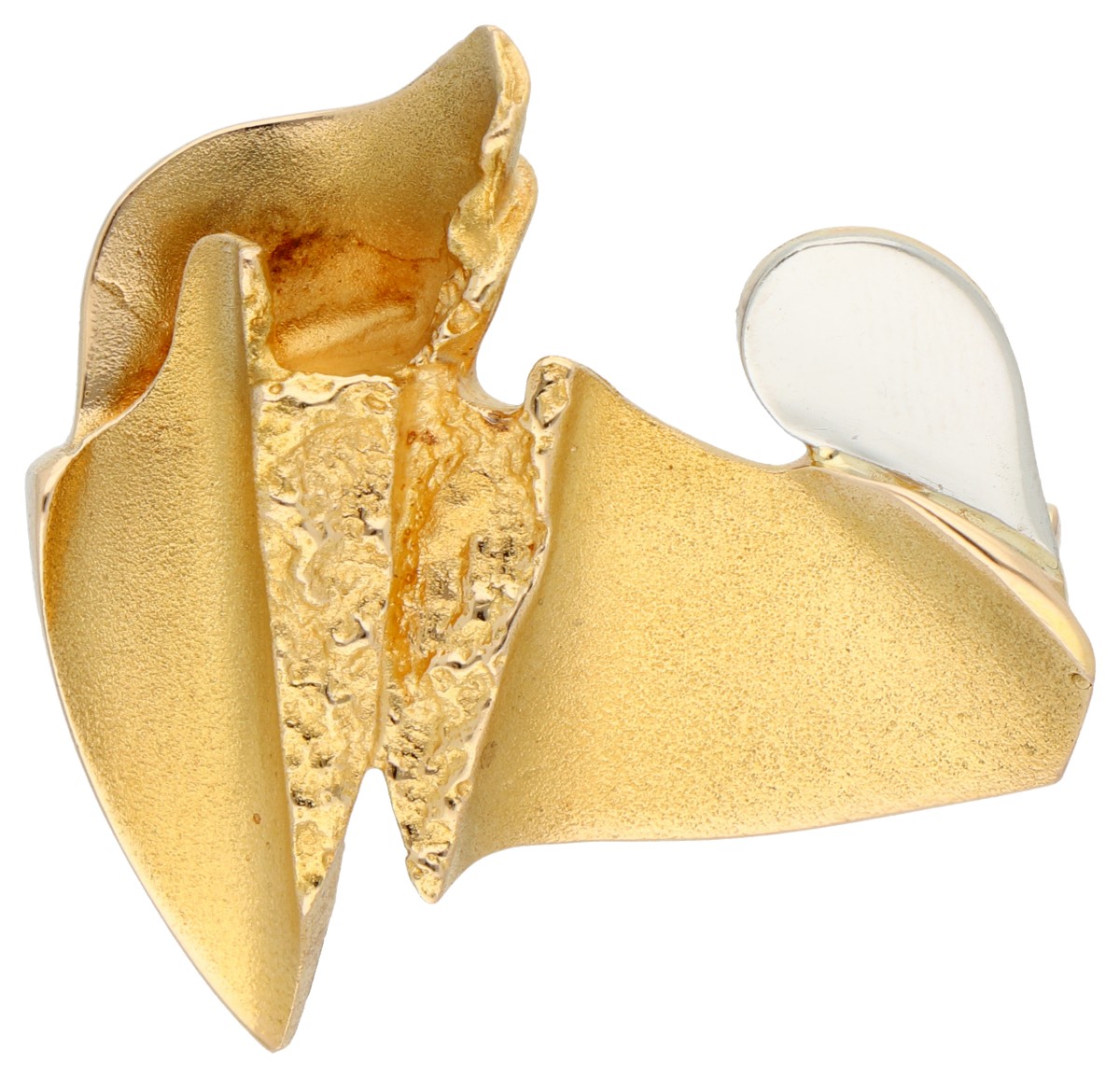 Lapponia 14K geelgouden/platina 'Lotus' hanger door Björn Weckström