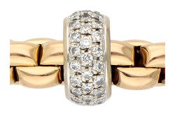 Fope 18K geelgouden 'Flex it' armband bezet met ca. 0.37 ct. diamanten