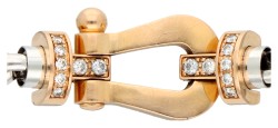 Fred Force 10 18K bicolor gouden armband bezet met ca. 0.28 ct. diamant