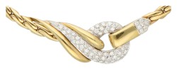 Leo Pizzo 18K geelgouden collier met ca. 0.58 ct. diamant