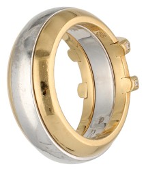 Omega Constellation 18K bicolor gouden ring bezet met ca. 0.18 ct. diamant