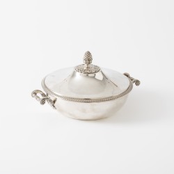 Terrine / dekschaal, Souche père & fils, Parijs 1925-1942, zilver