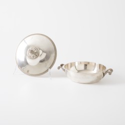 Terrine / dekschaal, Souche père & fils, Parijs 1925-1942, zilver