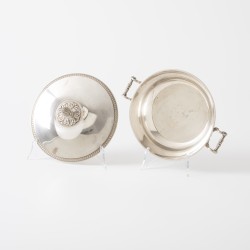 Terrine / dekschaal, Souche père & fils, Parijs 1925-1942, zilver