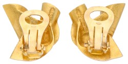 Lapponia 14K geelgouden clip oorbellen door Zoltan Popovits