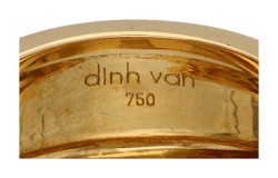 Dinh Van 18K geelgouden Ariane ring met diamant