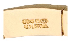 Lapponia 14K gouden/platina 'Narda' collier door Björn Weckström