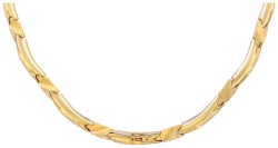 Lapponia 14K gouden/platina 'Narda' collier door Björn Weckström