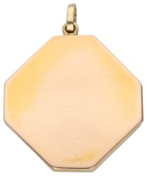 18K Geelgouden medaillon met diamant
