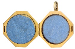 18K Geelgouden medaillon met diamant