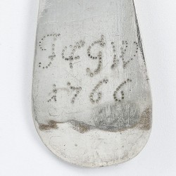 Captain's spoon (kapiteinslepel), Johann Michael Schlieter, Königsberg 1766, zilver