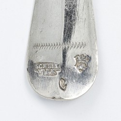 Captain's spoon (kapiteinslepel), Johann Michael Schlieter, Königsberg 1766, zilver