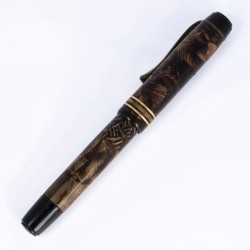Luxor Teleskop Piston vulpen jaren 1930-1940, celluloid / goud