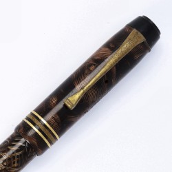 Luxor Teleskop Piston vulpen jaren 1930-1940, celluloid / goud