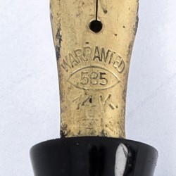 Luxor Teleskop Piston vulpen jaren 1930-1940, celluloid / goud