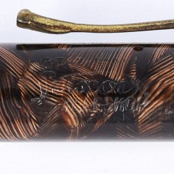 Luxor Teleskop Piston vulpen jaren 1930-1940, celluloid / goud