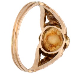 14K geelgouden ring met opaal