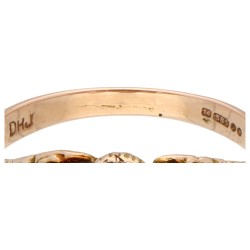 14K geelgouden ring met opaal