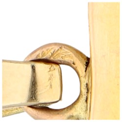 18K Geelgouden vintage medaillon floraal gedecoreerd met diamant