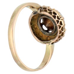 14K Geelgouden rozet ring met diamant