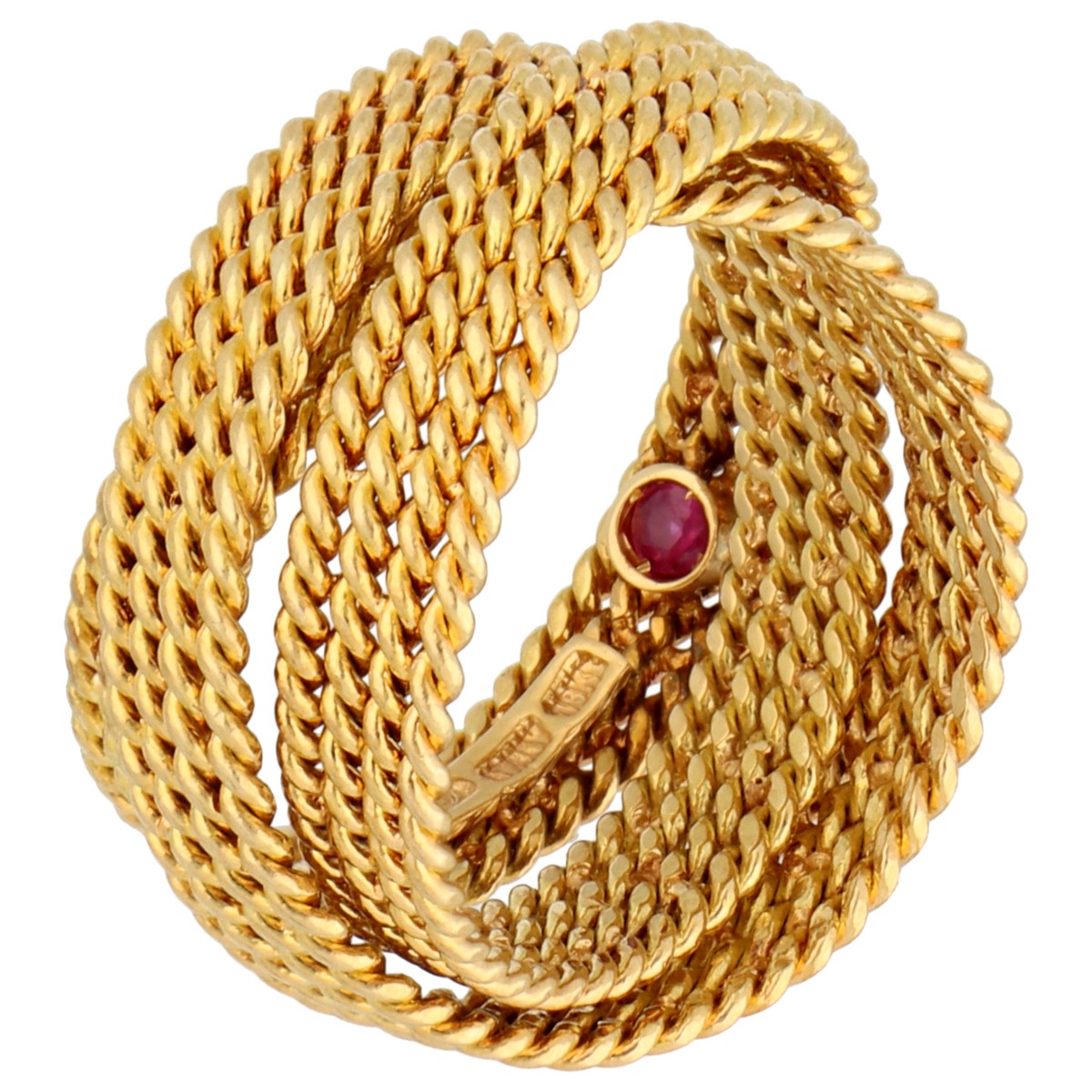 Goudwisselkantoor auction: 18K Roberto Coin geelgouden crossover ring