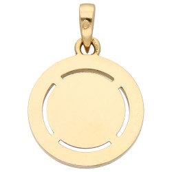 18K geelgouden qu’hier que demain hanger bezet met robijnen en diamant