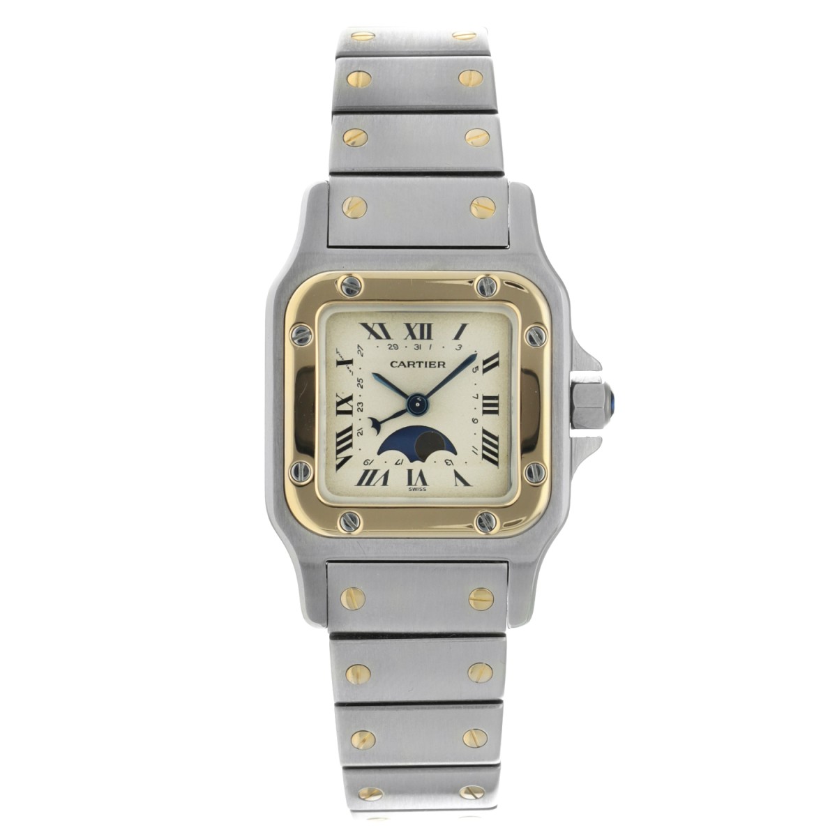 Goudwisselkantoor auction: No Reserve - Cartier Santos Galbée Moon Phase 119902 - Dames horloge - 1992